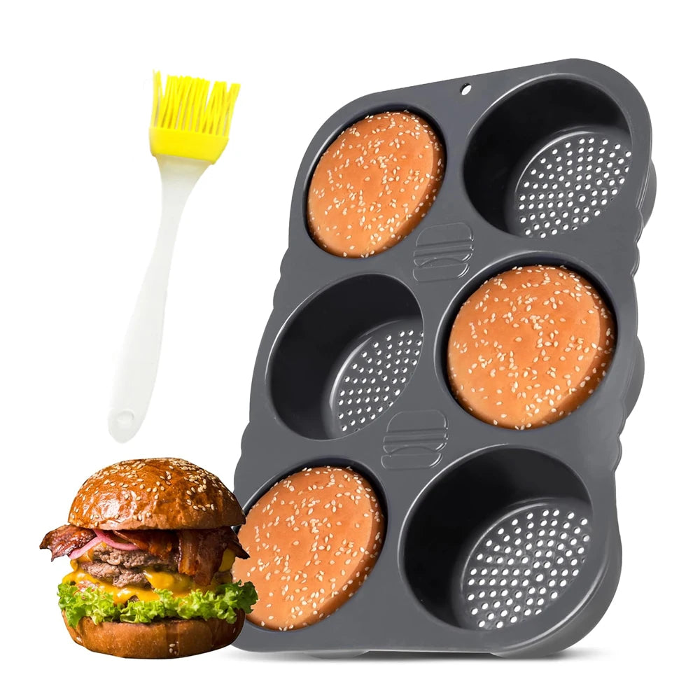 Assadeira de silicone para hambúrguer