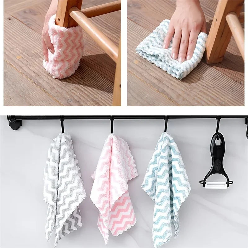 Washing Cloth Wet and Dry Cleaning Towels Useful Things for Kitchen Towel Highly Absorbent Scouring Pad Thicken Goods Dishcloth