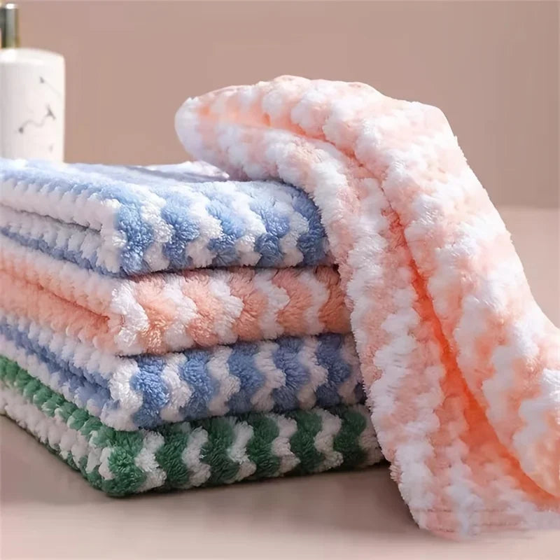 Washing Cloth Wet and Dry Cleaning Towels Useful Things for Kitchen Towel Highly Absorbent Scouring Pad Thicken Goods Dishcloth